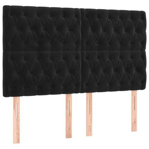 LED uzglavlje crno 144x7x118/128 cm baršunasto - Crna 144 x 7 x 118/128 cm 1 Cijena