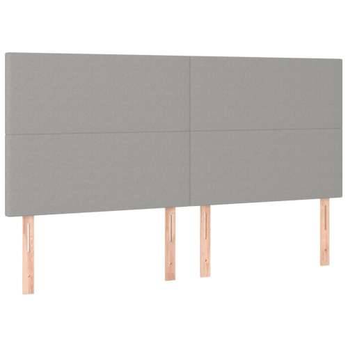 Krevet box spring s madracem LED svjetlosivi 200x200 cm tkanina - Svjetlosiva 200 x 200 cm Gladak dizajn Cijena