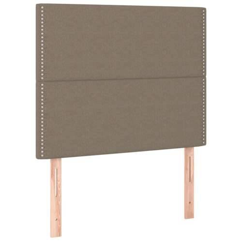 Krevet box spring s madracem LED smeđesivi 120 x 200 cm tkanina - Sivo-smeđa 120 x 200 cm Obično s čavlima Cijena