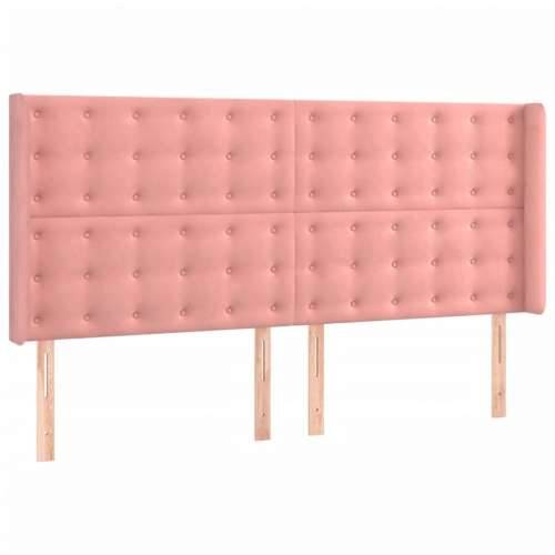Krevet s oprugama i madracem ružičasti 200x200 cm baršunasti - Ružičasta 200 x 200 cm gumbi Cijena