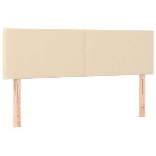 Krevet box spring s madracem LED krem 140x200 cm od tkanine - Krema 140 x 200 cm Gladak dizajn Cijena