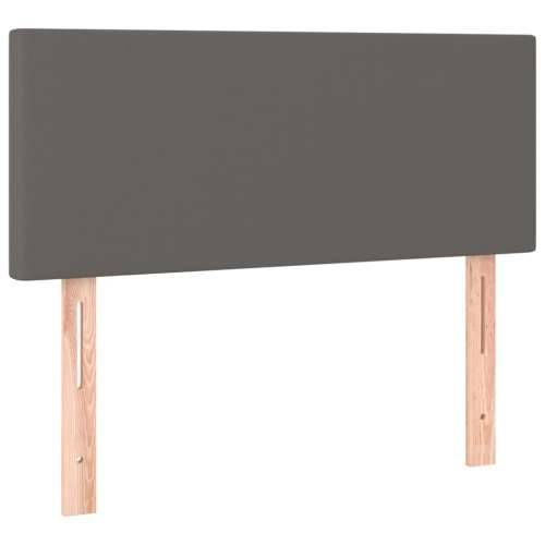 Krevet box spring s madracem LED sivi 120x200cm od umjetne kože - Siva 120 x 200 cm Gladak dizajn Cijena