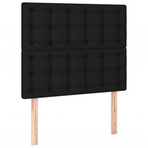 Krevet s oprugama i madracem crni 90x200 cm od tkanine - Crna 90 x 200 cm gumbi Cijena