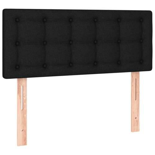 Krevet box spring s madracem LED crni 100x200 cm od tkanine - Crna 100 x 200 cm gumbi Cijena