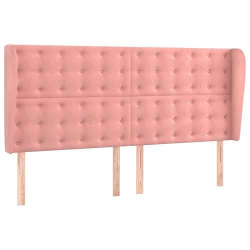 Krevet box spring s madracem LED ružičasti 200x200cm baršunasti - Ružičasta 200 x 200 cm gumbi Cijena