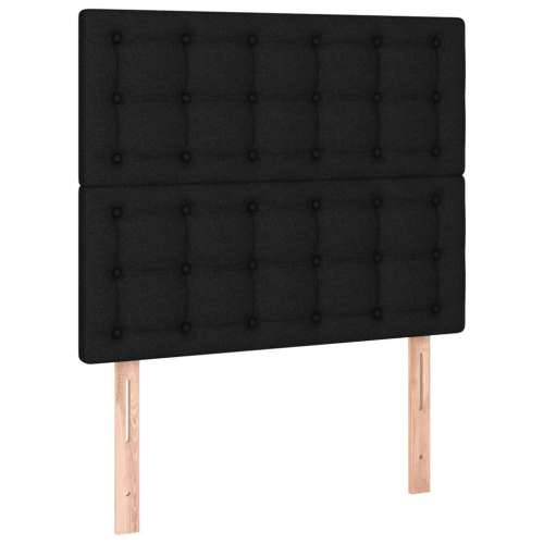 Krevet s oprugama i madracem crni 90x200 cm od tkanine - Crna 90 x 200 cm gumbi Cijena