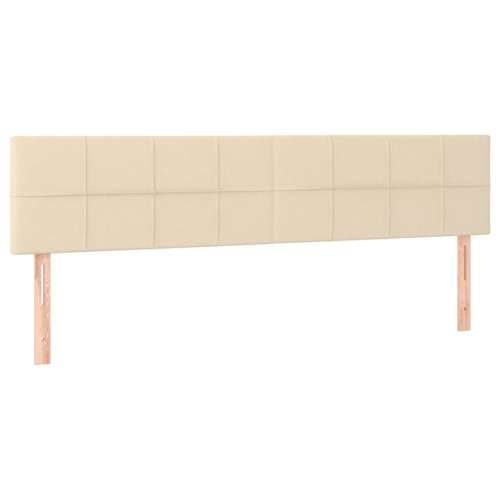 Krevet box spring s madracem LED krem 200x200 cm od tkanine - Krema 200 x 200 cm Blok s kvadratima Cijena