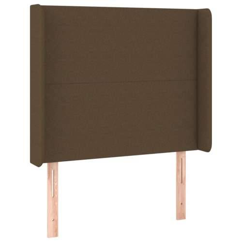 Krevet box spring s madracem LED tamnosmeđi 80 x 200 cm tkanina - Tamno smeđa 80 x 200 cm Gladak dizajn Cijena