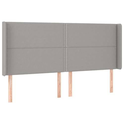 Krevet box spring s madracem LED svjetlosivi 200x200 cm tkanina - Svjetlosiva 200 x 200 cm Obično s čavlima Cijena