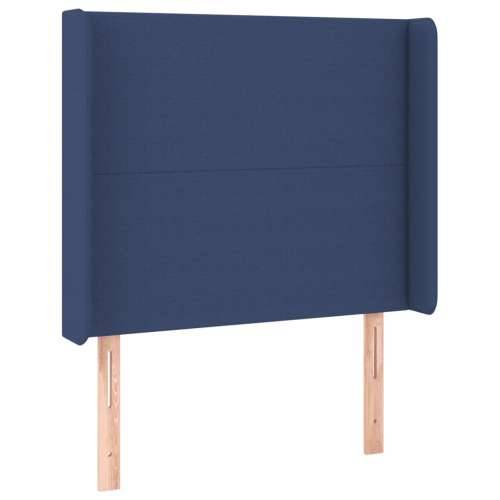 Krevet box spring s madracem LED plavi 90x190 cm od tkanine - Plava 90 x 190 cm Gladak dizajn Cijena