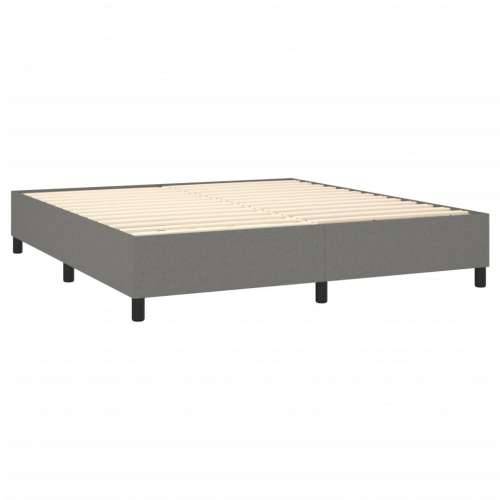 Krevet box spring s madracem LED tamnosivi 180x200 cm tkanina - Tamno siva 180 x 200 cm gumbi Cijena