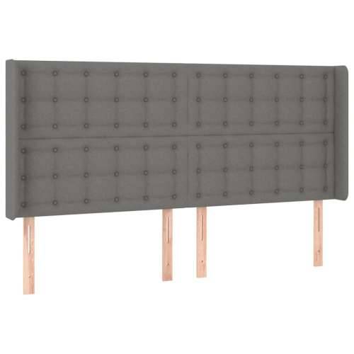 Krevet box spring s madracem LED tamnosivi 180x200 cm tkanina - Tamno siva 180 x 200 cm gumbi Cijena