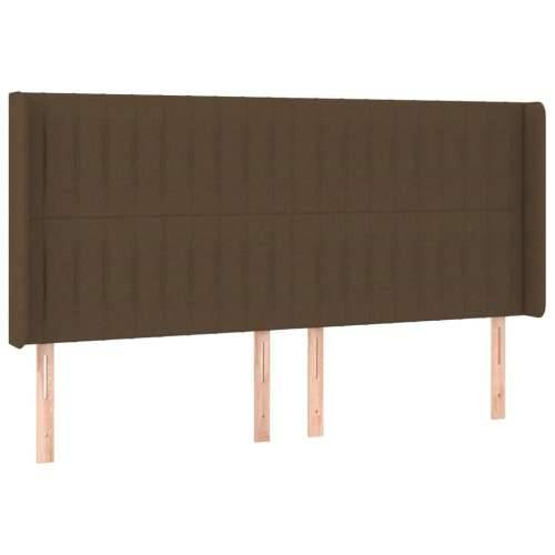 Krevet box spring s madracem LED tamnosmeđi 200x200 cm tkanina - Tamno smeđa 200 x 200 cm Okomite pruge Cijena