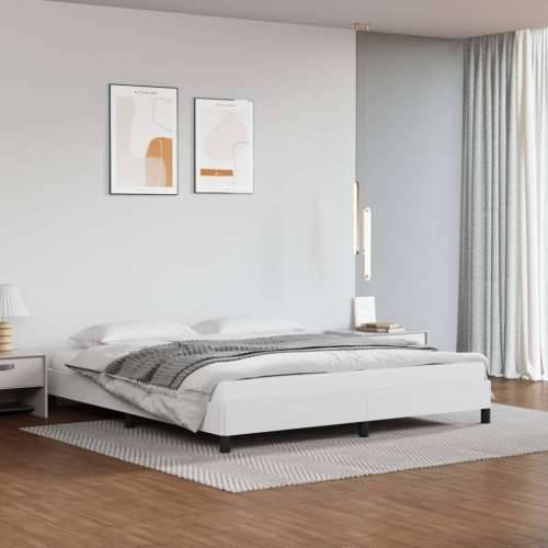 Okvir za krevet bijela 160x200 cm od umjetne kože