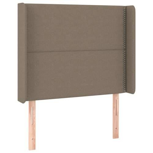 Krevet box spring s madracem LED tamnosmeđi 90x200 cm tkanina - Tamno smeđa 90 x 200 cm Obično s čavlima Cijena