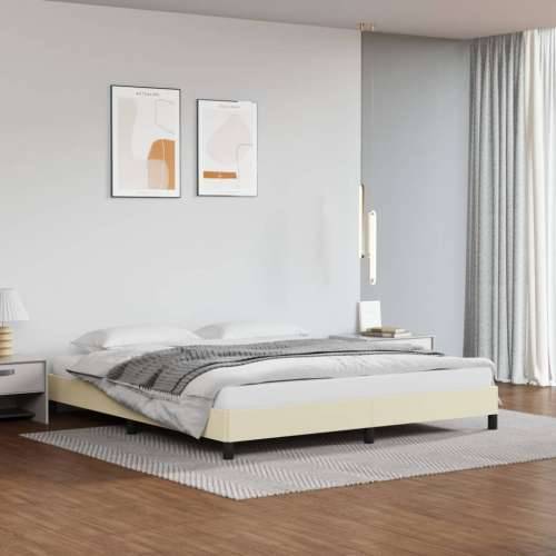 Okvir za krevet krem 160x200 cm od umjetne kože - Krema 160 x 200 cm 25 cm Cijena