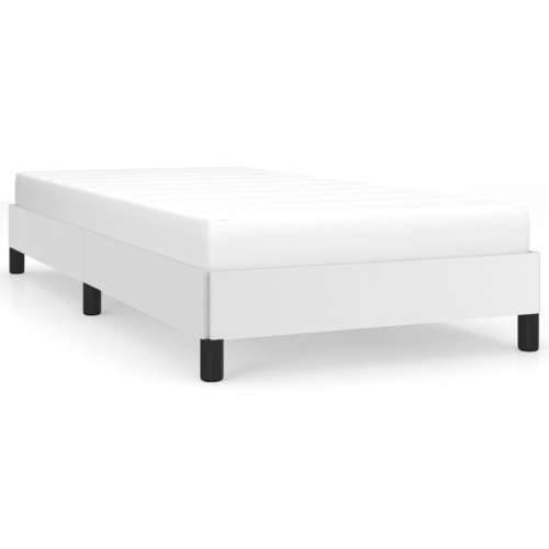 Okvir za krevet bijela 100x200 cm od umjetne kože Cijena