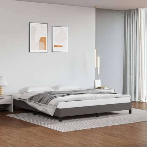 Okvir za krevet sivi 160x200 cm od umjetne kože