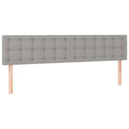 Krevet s oprugama i madracem svjetlosivi 200 x 200cm od tkanine Svjetlosiva 200 x 200 cm gumbi Cijena