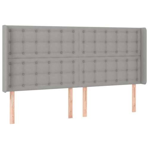 Krevet box spring s madracem LED svjetlosivi 200x200 cm tkanina - Svjetlosiva 200 x 200 cm gumbi Cijena