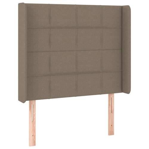 Krevet box spring s madracem LED smeđesivi 80 x 200 cm tkanina - Sivo-smeđa 80 x 200 cm Blok s kvadratima Cijena