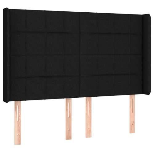 Krevet box spring s madracem LED crni 140x200 cm od tkanine - Crna 140 x 200 cm Blok s kvadratima Cijena