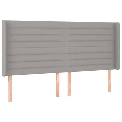 Krevet box spring s madracem LED svjetlosivi 160x200 cm tkanina - Svjetlosiva 160 x 200 cm vodoravne pruge Cijena