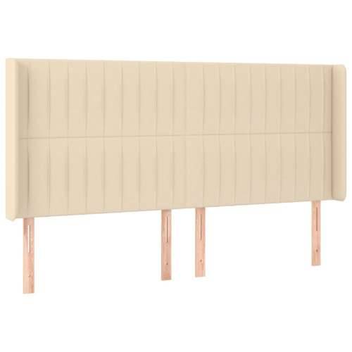 Krevet box spring s madracem LED krem 200x200 cm od tkanine - Krema 200 x 200 cm Okomite pruge Cijena