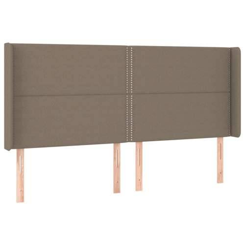 Krevet box spring s madracem LED smeđesivi 200x200 cm tkanina - Sivo-smeđa 200 x 200 cm Obično s čavlima Cijena