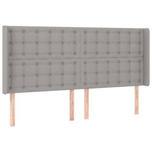 Krevet box spring s madracem LED svjetlosivi 180x200 cm tkanina - Svjetlosiva 180 x 200 cm gumbi Cijena