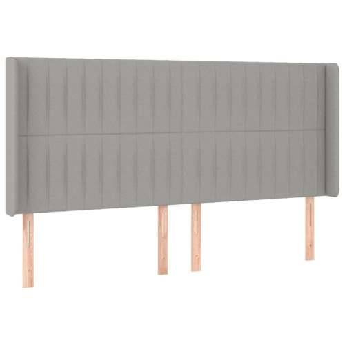Krevet box spring s madracem LED svjetlosivi 200x200 cm tkanina - Svjetlosiva 200 x 200 cm Okomite pruge Cijena