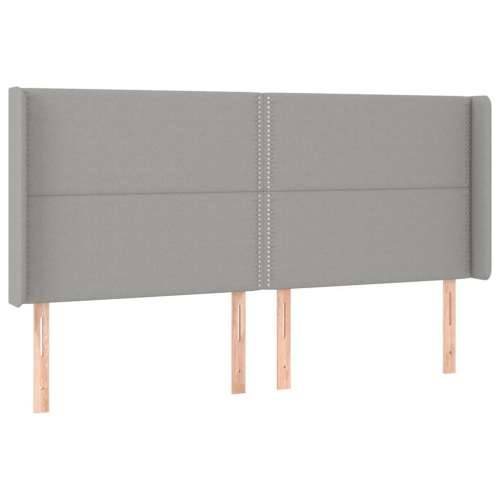 Krevet box spring s madracem LED svjetlosivi 160x200 cm tkanina - Svjetlosiva 160 x 200 cm Obično s čavlima Cijena