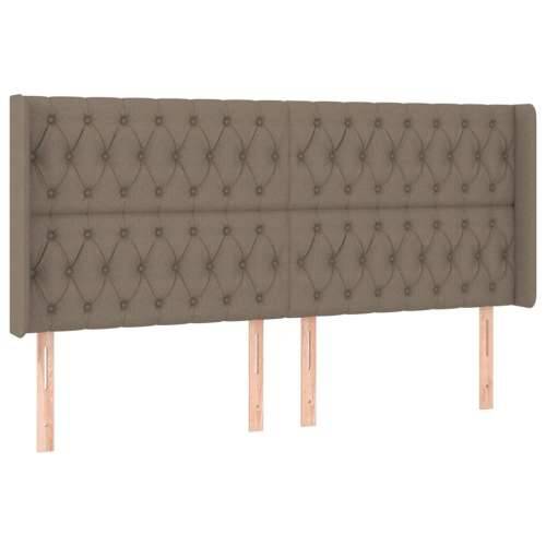 Krevet box spring s madracem LED smeđesivi 180x200 cm tkanina - Sivo-smeđa 180 x 200 cm Dizajn s gumbima Cijena