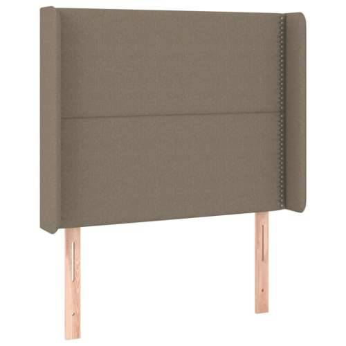 Krevet box spring s madracem LED smeđesivi 80 x 200 cm tkanina - Sivo-smeđa 80 x 200 cm Obično s čavlima Cijena
