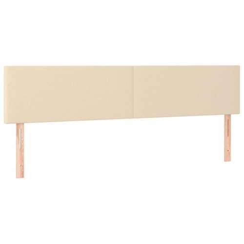 Krevet box spring s madracem LED krem 200x200 cm od tkanine - Krema 200 x 200 cm Gladak dizajn Cijena