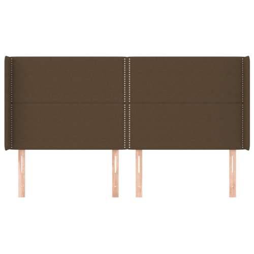 Krevet box spring s madracem LED tamnosmeđi 180x200 cm tkanina - Tamno smeđa 180 x 200 cm Obično s čavlima Cijena