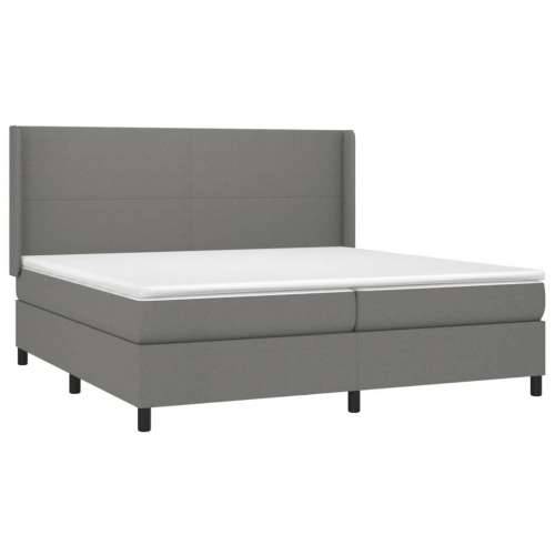 Krevet box spring s madracem LED tamnosivi 200x200 cm tkanina - Tamno siva 200 x 200 cm Gladak dizajn Cijena