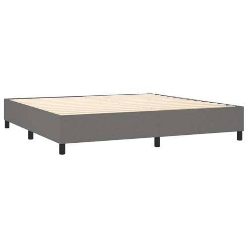 Krevet box spring s madracem LED tamnosivi 200x200 cm tkanina - Tamno siva 200 x 200 cm Gladak dizajn Cijena