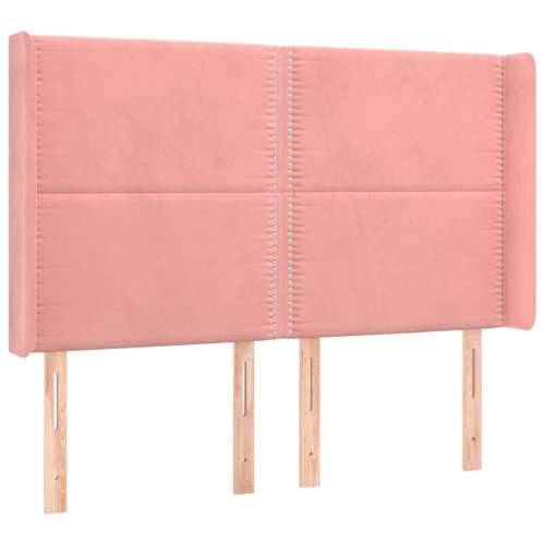 Krevet box spring s madracem LED ružičasti 140x200cm baršunasti - Ružičasta 140 x 200 cm Obično s čavlima Cijena