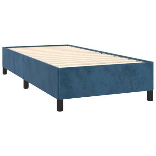 Box spring krevet s madracem tamnoplavi 100x200 cm baršunasti Tamno plava 100 x 200 cm vodoravne pruge Cijena