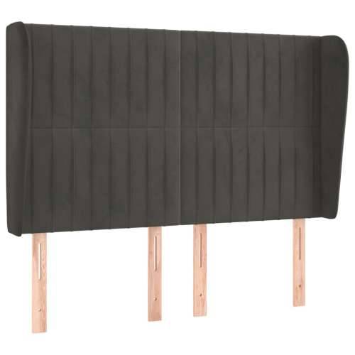 Uzglavlje s ušima tamnosivo 147x23x118/128 cm baršunasto - Tamno siva 147 x 23 x 118/128 cm 1 Cijena