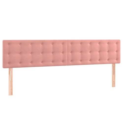 Krevet box spring s madracem LED ružičasti 180x200cm baršunasti - Ružičasta 180 x 200 cm gumbi Cijena