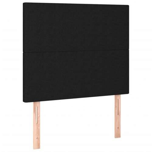 Krevet box spring s madracem LED crni 80 x 200 cm od tkanine - Crna 80 x 200 cm Gladak dizajn Cijena