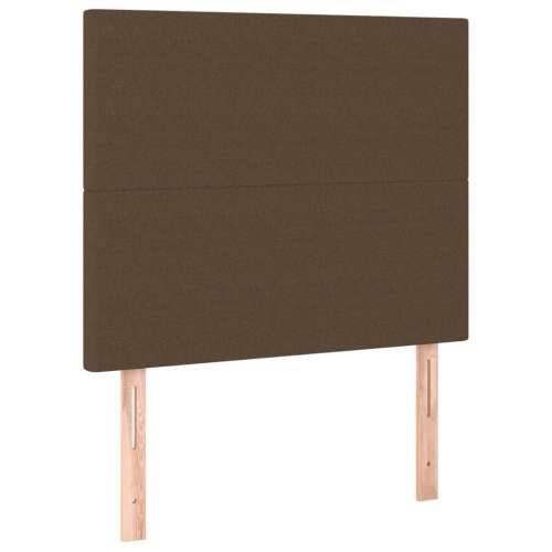 Krevet box spring s madracem LED tamnosmeđi 80 x 200 cm tkanina - Tamno smeđa 80 x 200 cm Gladak dizajn Cijena