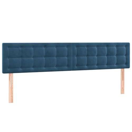 Krevet s oprugama i madracem tamnoplavi 200x200 cm baršunasti - Tamno plava 200 x 200 cm gumbi Cijena