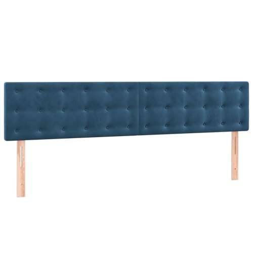 Krevet s oprugama i madracem tamnoplavi 200x200 cm baršunasti - Tamno plava 200 x 200 cm gumbi Cijena