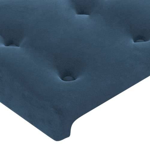 Krevet box spring s madracem LED tamnoplavi 200x200 cm baršun - Tamno plava 200 x 200 cm gumbi Cijena