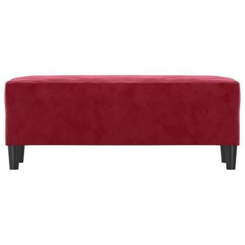 Klupa crvena boja vina 100 x 35 x 41 cm baršunasta - boja crnog vina 100 x 35 x 41 cm Cijena