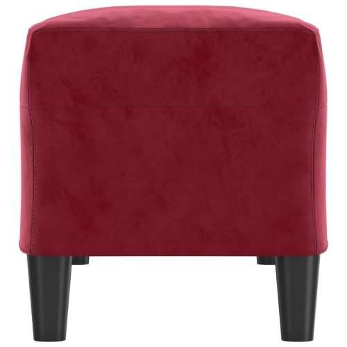 Klupa crvena boja vina 100 x 35 x 41 cm baršunasta - boja crnog vina 100 x 35 x 41 cm Cijena