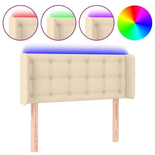 LED uzglavlje krem 93x16x78/88 cm od tkanine - Krema 93 x 16 x 78/88 cm 1 Cijena